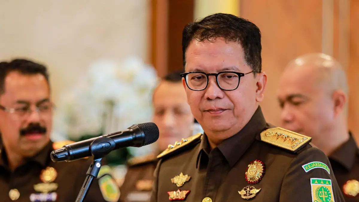 Jaksa Agung Muda Tindak Pidana Khusus (Jampidsus) Kuntadi memberikan sambutan usai dilantik Jaksa Agung ST Burhanuddin di Kantor Kejaksaan Agung, Jakarta, Jumat (24/7/2026). (Salman Toyibi/ Jawa Pos)
