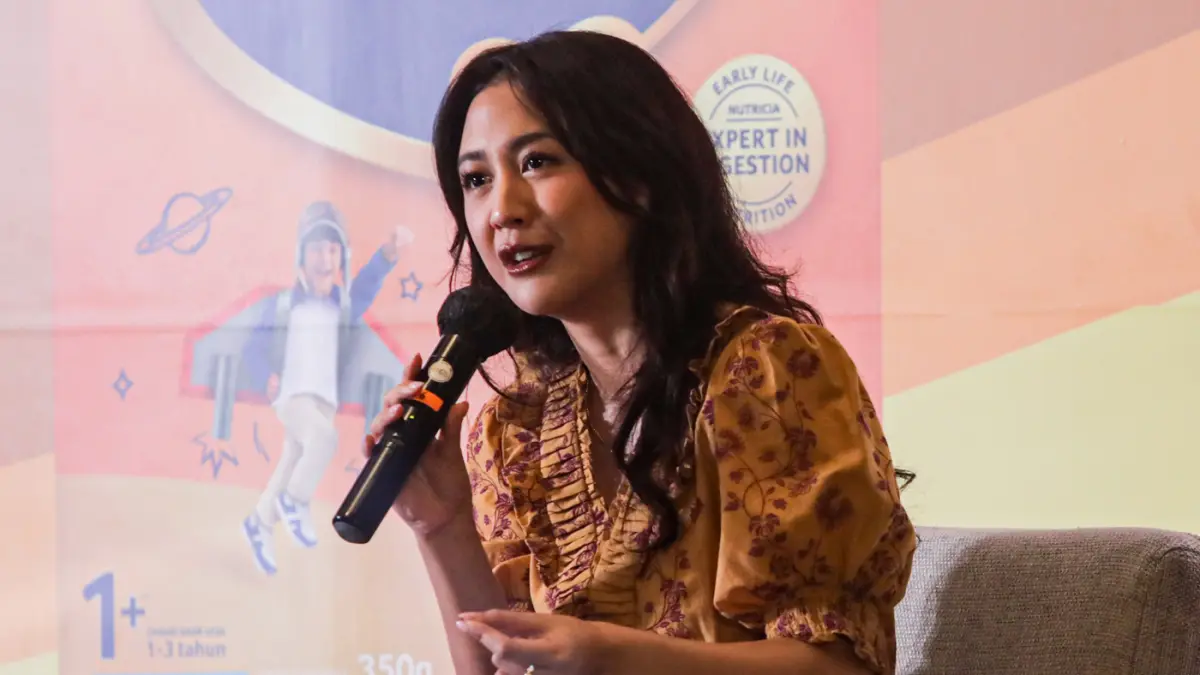 Penyanyi, Aktris, dan Sosok Inspiratif Bebelac Little Star 2026 Sherina saat acara Bebelac Little Star 2026 di Jakarta, Jumat (24/7/2026). (Salman Toyibi/Jawa Pos)