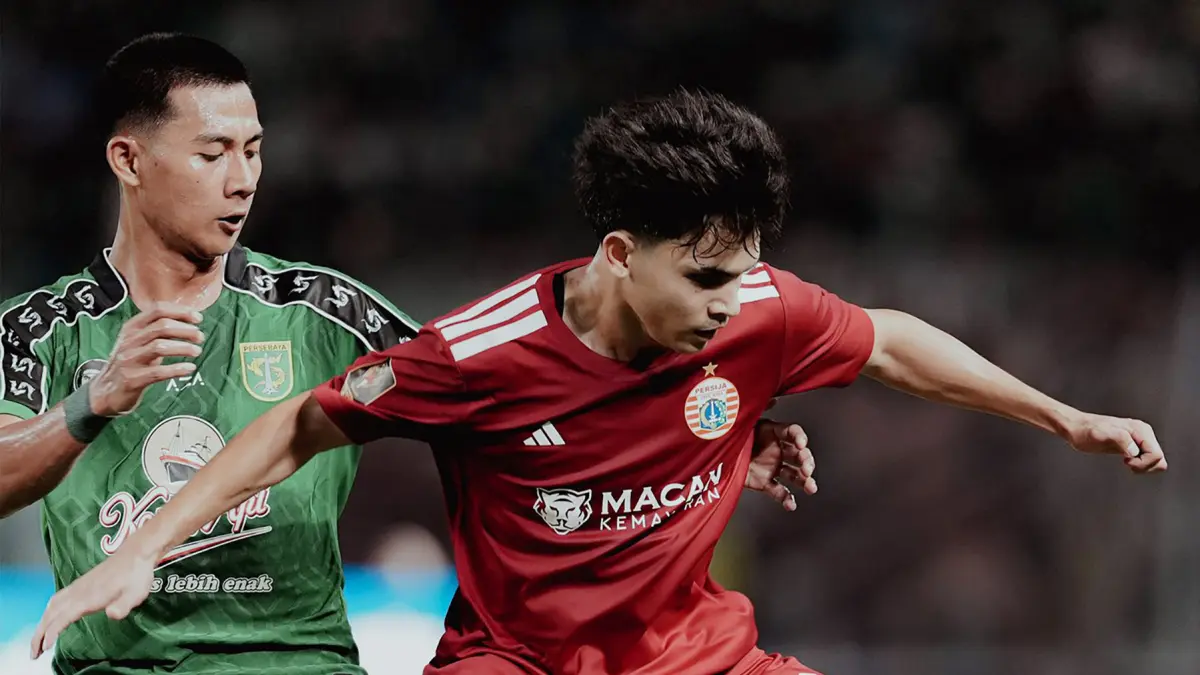 Malik Risaldi salah satu motor serangan Persebaya Surabaya saat menghadapi Persija Jakarta pada laga Grup B Piala Presiden 2026 di Stadion Gelora Bung Tomo, Minggu (26/7/2026). Persebaya menang 1-0. (Dok. Persija)