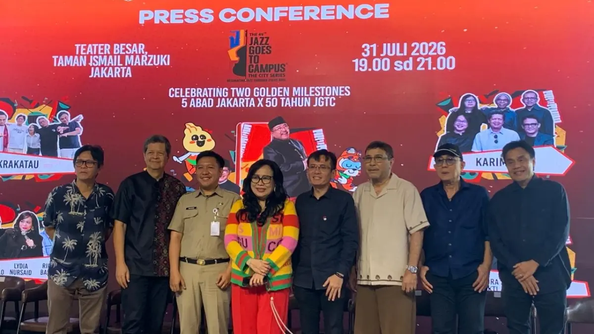 Jumpa pers Jazz Goes To Campus (JGTC) The City Series edisi kedua. (Abdul Rahman/JawaPos.com) - Image