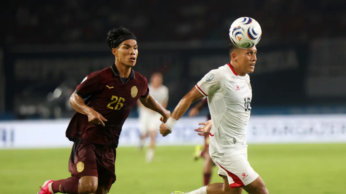 Pesepak bola Timnas Indonesia Egy Maulana Vikri saat melawan Kamboja pada ASEAN Hyundai Cup 2026 di Stadion Pakansari, Kabupaten Bogor, Jawa Barat, Senin (27/7/2026). (Dery Ridwansah/ JawaPos.com)