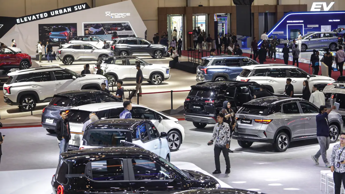 Suasana pameran otomotif berskala internasional, GIIAS 2026 di Indonesia Convention Exhibition (ICE) BSD City, Tangerang, Banten, Rabu (29/7/2026). (Salman Toyibi/Jawa Pos)