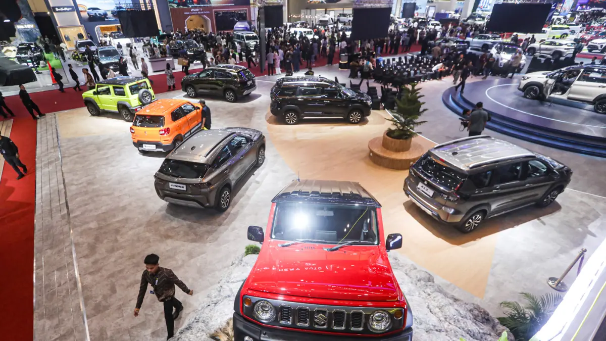 Suasana pameran otomotif berskala internasional, GIIAS 2026 di Indonesia Convention Exhibition (ICE) BSD City, Tangerang, Banten, Rabu (29/7/2026). (Salman Toyibi/Jawa Pos)