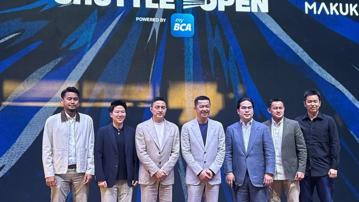 MAKUKU berkolaborasi dengan AceKid Indonesia menghadirkan deretan legenda bulu tangkis Indonesia, bertanding pada ajang SHUTTLE OPEN 2026. (Istimewa) - Image