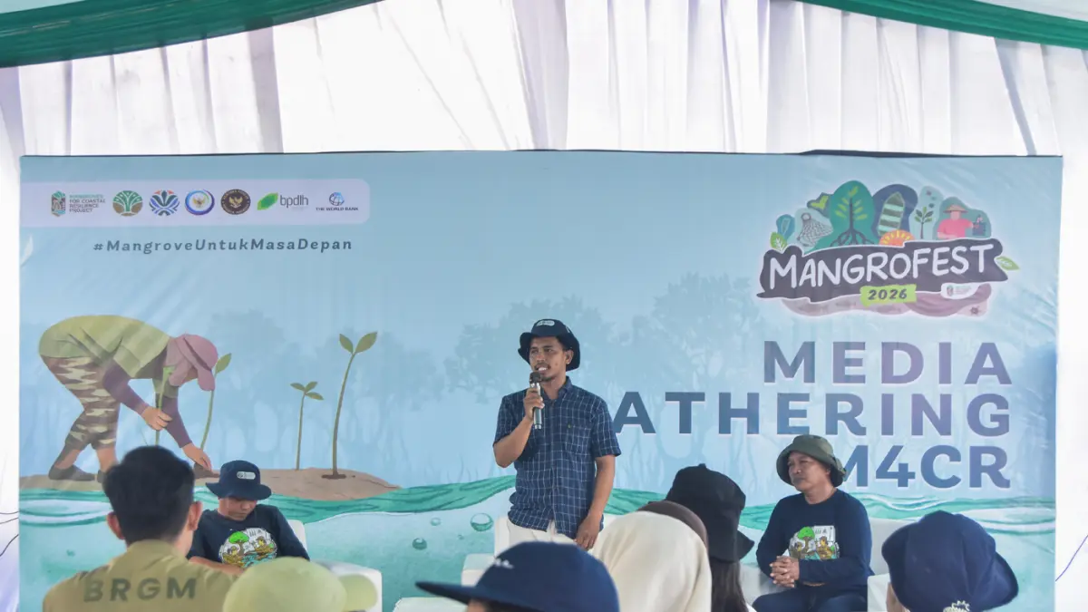 Program M4CR menargetkan pemulihan 32.634 hektare mangrove hingga 2027 di Riau, Sumatera Utara, Kalimantan Timur, dan Kalimantan Utara.