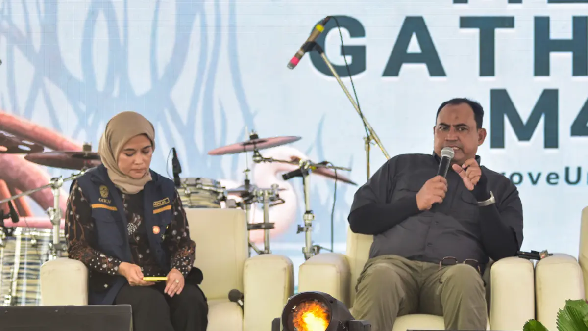 pembukaan Mangrofest 2026 di kawasan Ibu Kota Nusantara (IKN), Kalimantan Timur, Sabtu (1/8/2026).