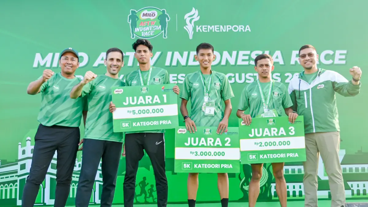Pemenang pertama kategori 5K Putra diraih Elisar Gamashi dengan catatan waktu 15 menit, 54 detik, posisi ke-2 diraih Azriel Wahyu dan posisi ke-3 diraih Nugroho.