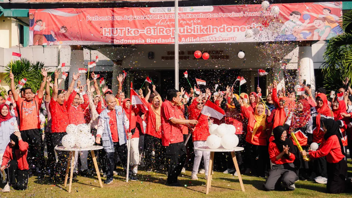Dukung Kampanye Antikorupsi KPK, Dinkes Jatim Gelar Senam Integritas - Image