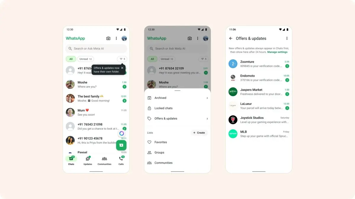 Ilustrasi bocoran fitur baru WhatsApp. (GSMArena) - Image