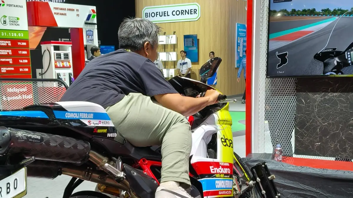 Simulator MotoGP Mandalika Jadi Magnet Booth MyPertamina di GIIAS 2026, Pengunjung Wajib Coba - Image