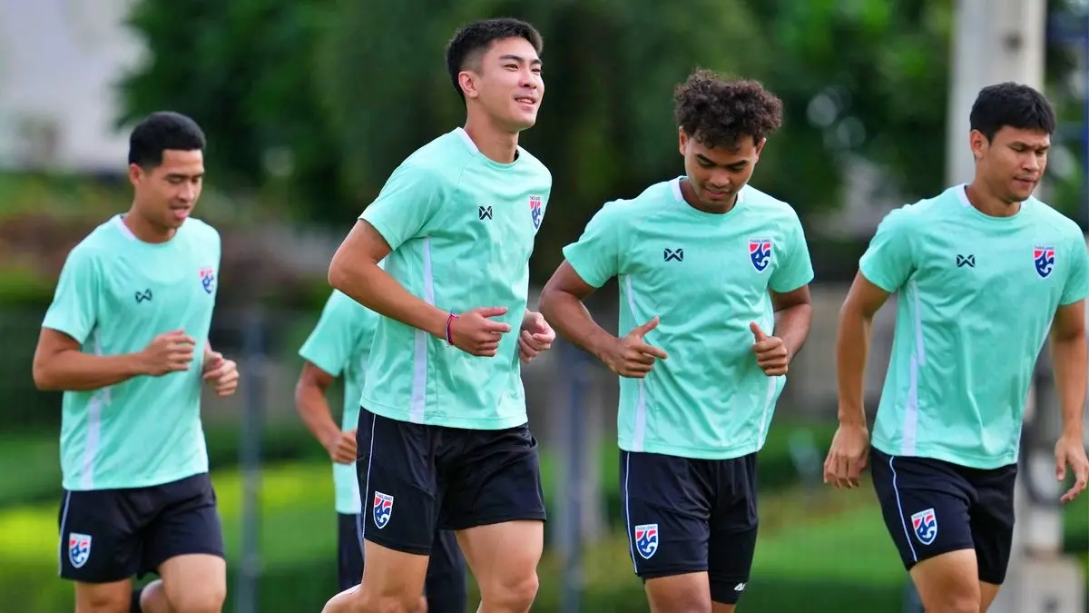Skuad Thailand sedang menjalani latihan jelang menghadapi Myanmar. (ASEAN United) - Image