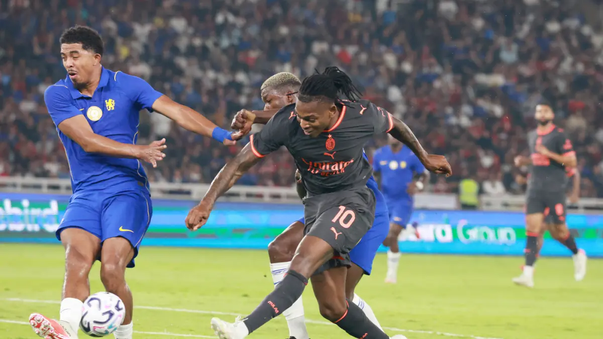 Pertandingan Chelsea vs AC Milan dalam pertandingan Indonesia Super Cup 2026 di Stadion Utama Gelora Bung Karno, Jakarta, Sabtu (8/8/2026). (Dery Ridwansah/ JawaPos.com)