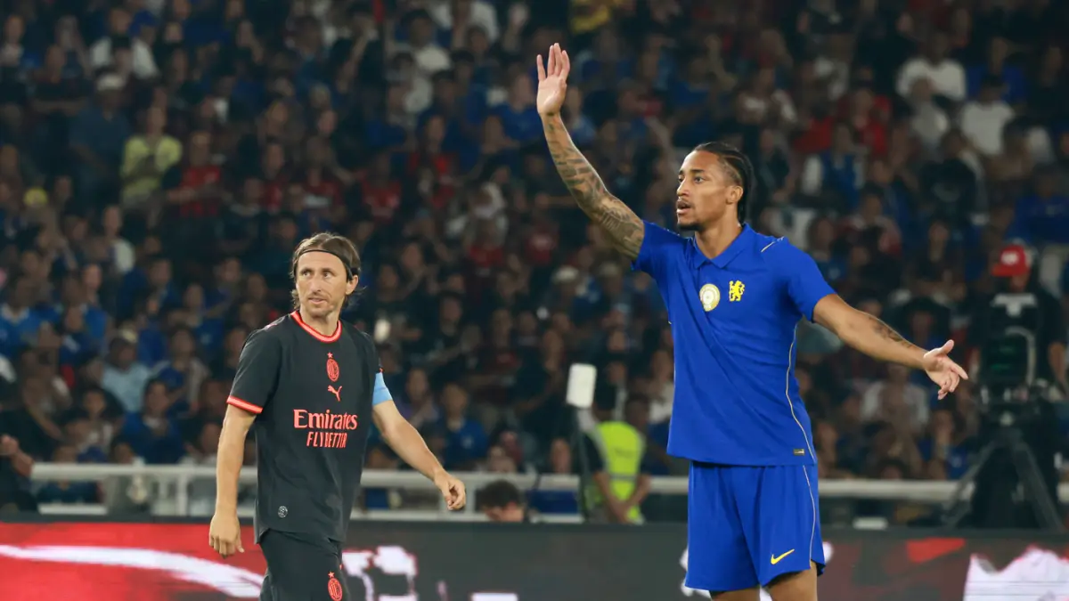 Pertandingan Chelsea vs AC Milan dalam pertandingan Indonesia Super Cup 2026 di Stadion Utama Gelora Bung Karno, Jakarta, Sabtu (8/8/2026). (Dery Ridwansah/ JawaPos.com)