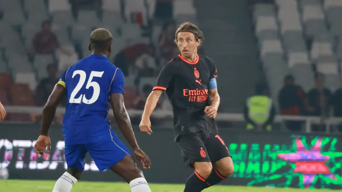 Pertandingan Chelsea vs AC Milan dalam pertandingan Indonesia Super Cup 2026 di Stadion Utama Gelora Bung Karno, Jakarta, Sabtu (8/8/2026). (Dery Ridwansah/ JawaPos.com)