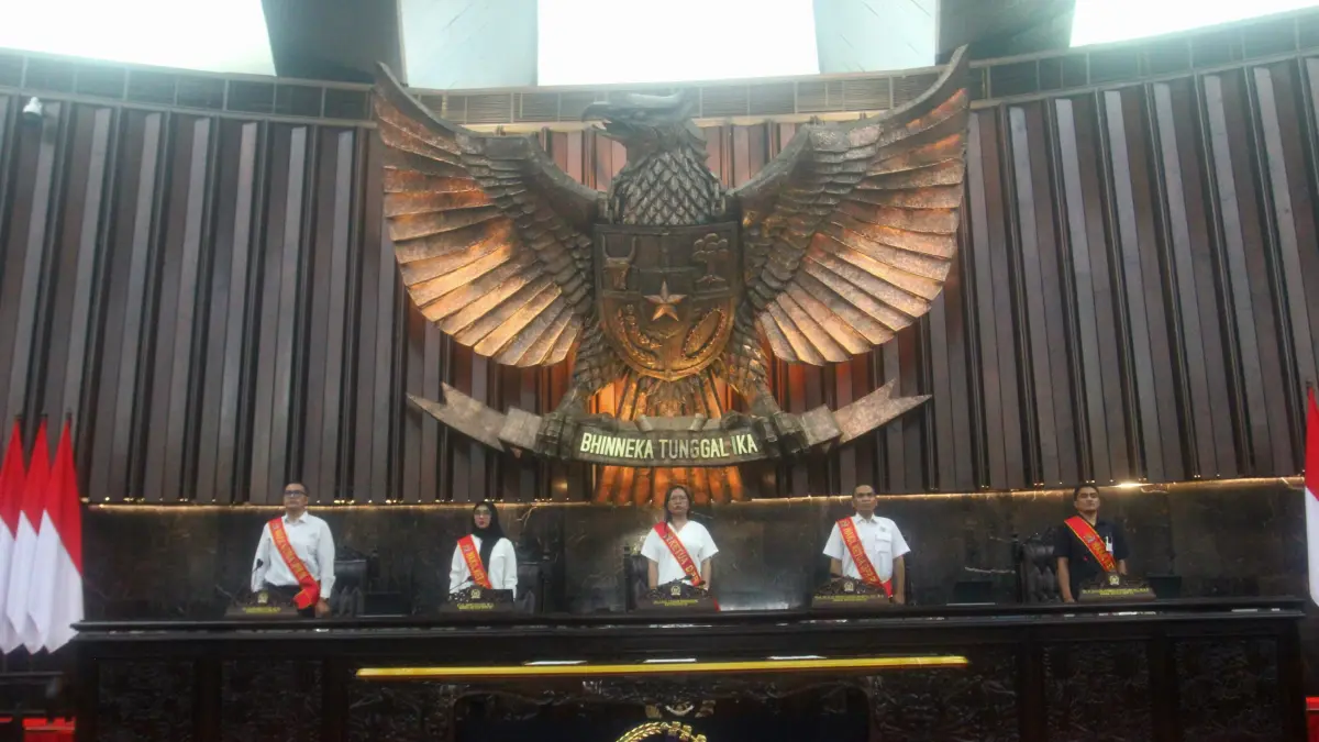 Gladi kotor persiapan pidato Presiden di Kompleks Parlemen, Senayan, Jakarta, Rabu (12/8/2026). (Dery Ridwansah/ JawaPos.com)