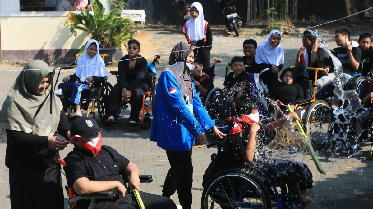 Lomba siswa SLB Semarang Dalam Rangka HUT RI - Image