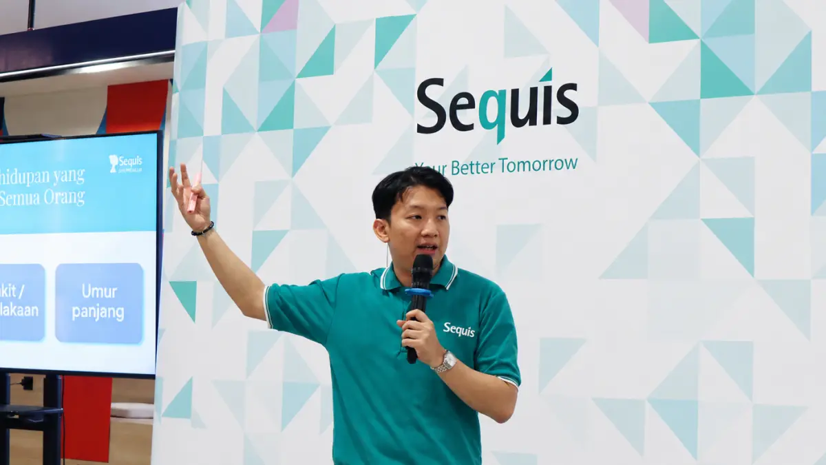 sesi Managing Financial Risks for You and Your Family bersama Agency Development Manager Sequis Life Andrew Tjengharwidjaja.