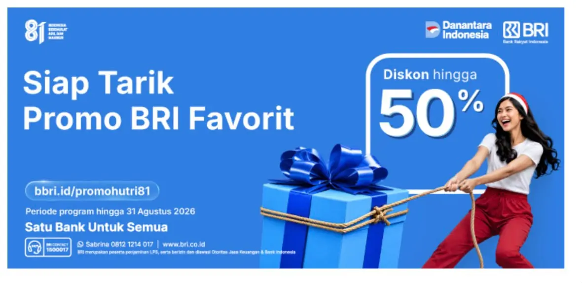 Promo Spesial BRI dalam rangka menyambut HUT ke-81 Republik Indonesia. (Dok. BRI)