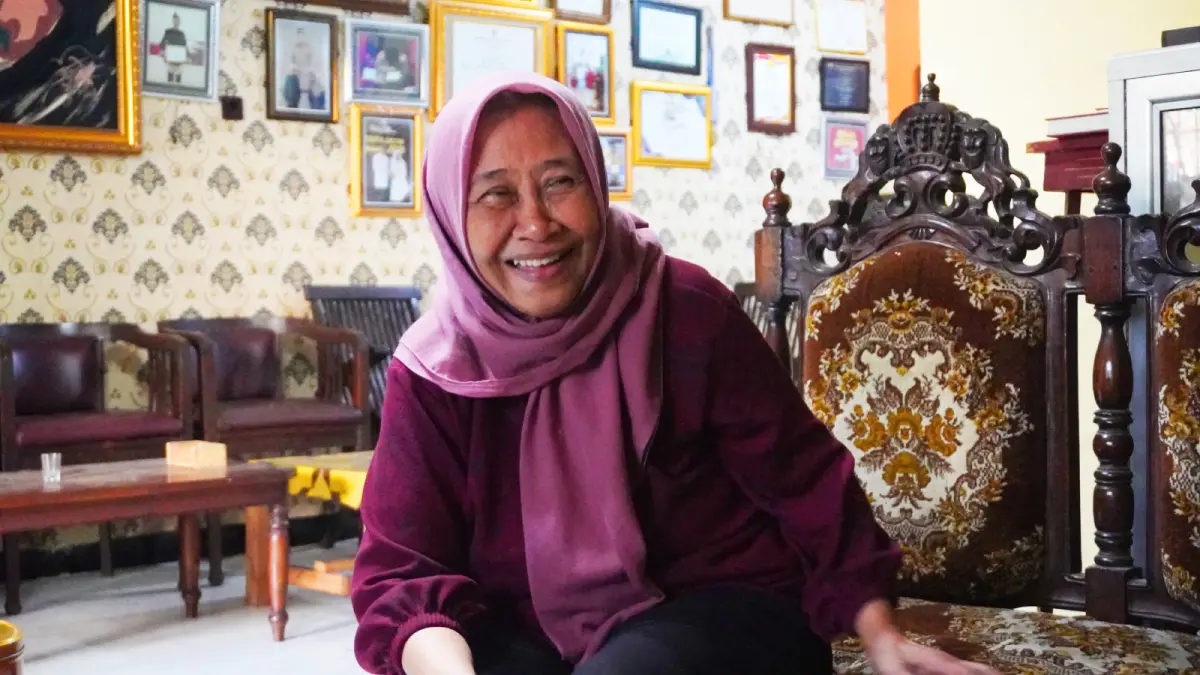 Kartini, atau Ning Tini, peludruk sekaligus istri Kartolo. (Satrio Maheswara/JawaPos.com)