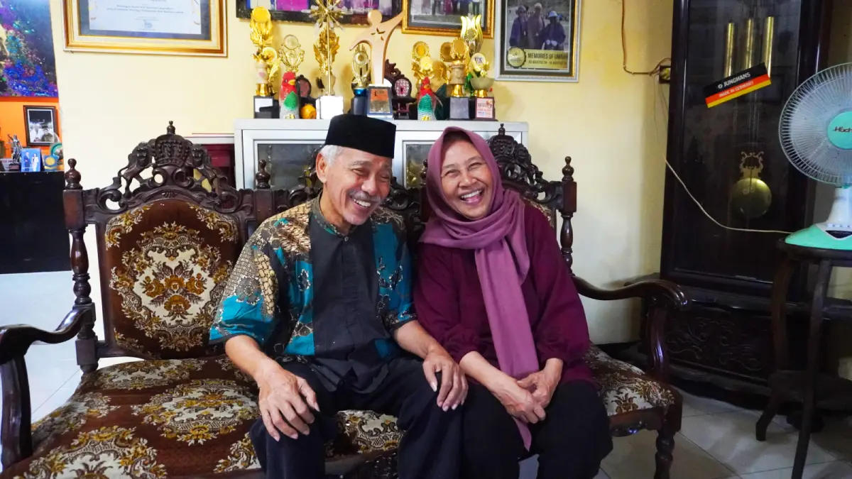 Kartolo dan Ning Tini dorong media populerkan kembali kesenian ludruk. (Satrio Maheswara/JawaPos.com)