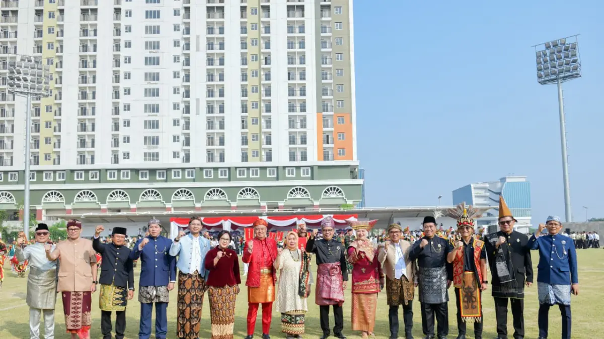 Foto bersama Jajaran Direksi BTN usai upacara Peringatan HUT ke-81 Kemerdekaan Republik Indonesia di BTN Ecopark, Gandul, Depok