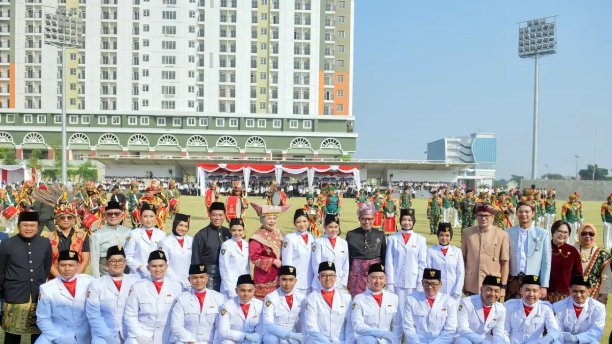 upacara Peringatan HUT ke-81 Kemerdekaan Republik Indonesia di BTN Ecopark, Gandul, Depok