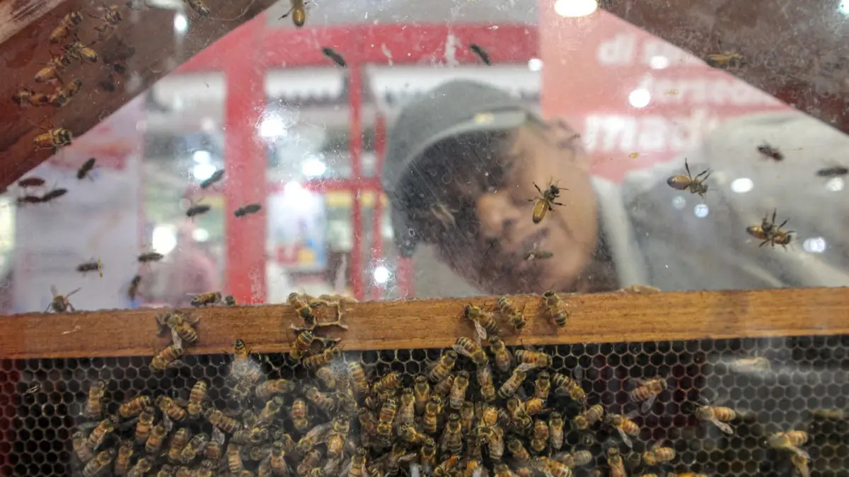Pengunjung berebelanja di bazar Jakpreneur Market di Ruang Serbaguna Grha Ali Sadikin, Balai Kota Jakarta, Selasa (01/09/2026). (Hanung Hambara/Jawa Pos)