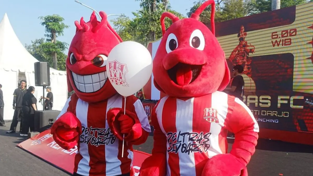 Maskot baru Deltras FC di Championship 2026/2027. (Moch. Rizky Pratama Putra/JawaPos.com)
