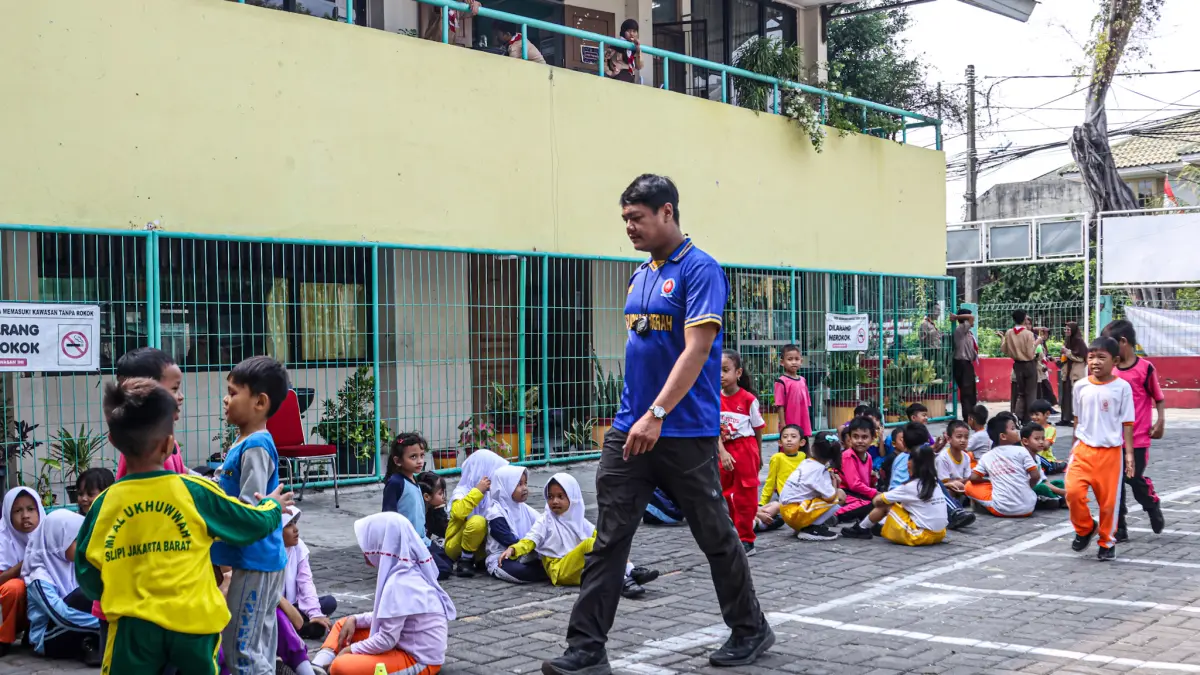 Sejumlah siswa mengikuti kegiatan belajar mengajar (KBM) di SD Negeri 15 Slipi, Jakarta, Rabu (09/09/2026). (Hanung Hambara/ Jawa Pos)