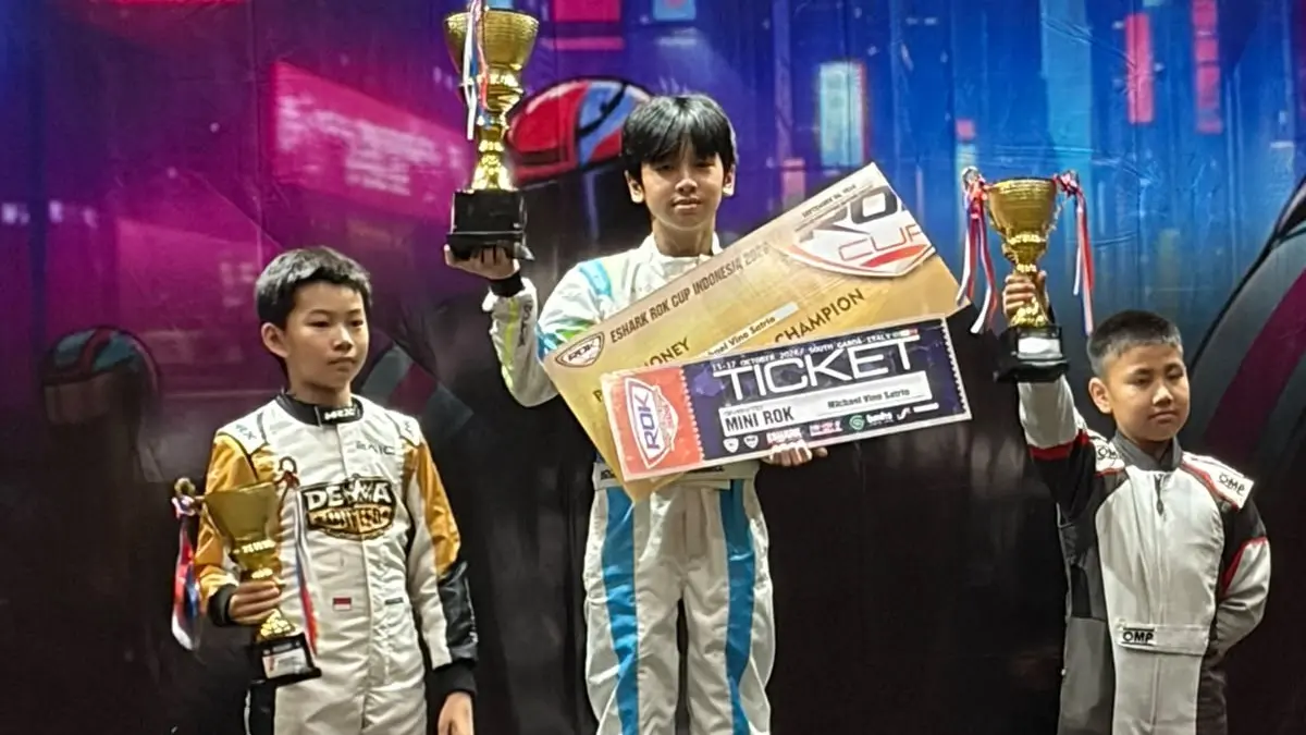 Michael Vino Satrio raih juara nasional MiniRok Eshark Rok Cup Indonesia 2026. (Istimewa) - Image