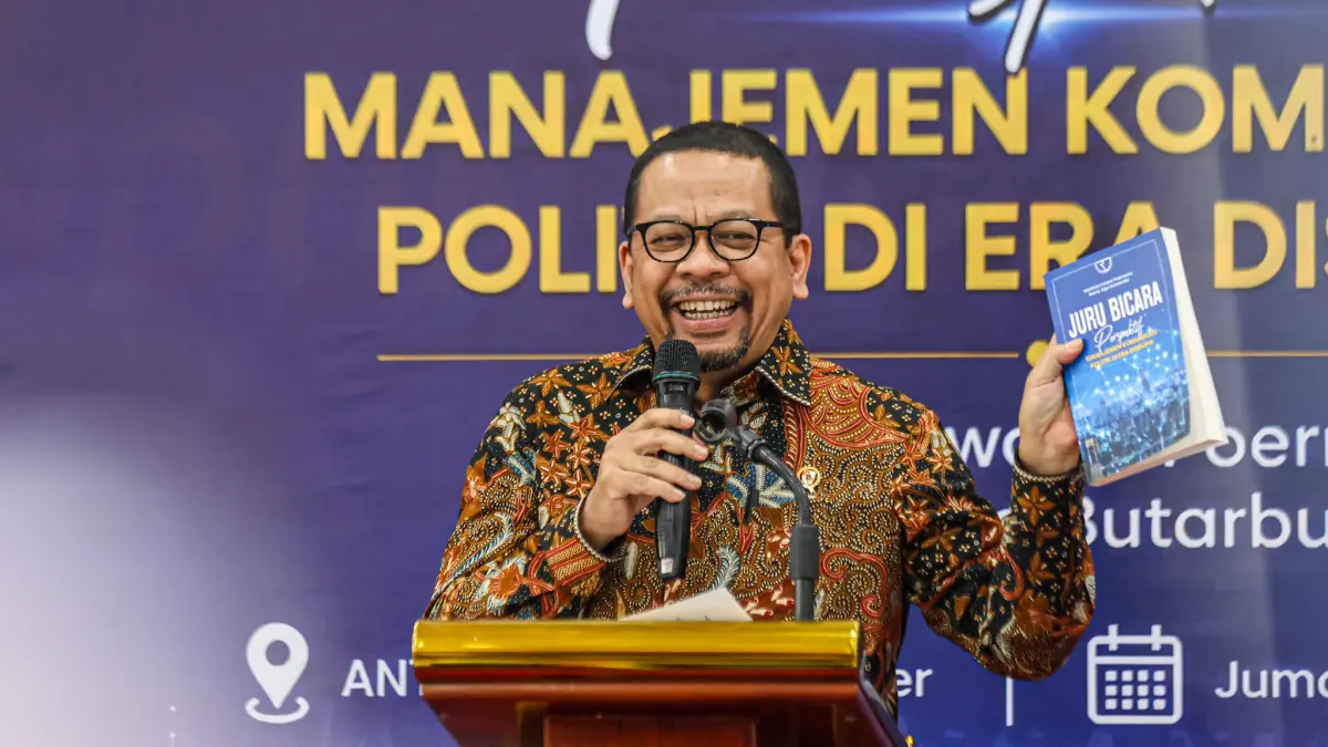 Kepala Badan Komunikasi Pemerintah Muhammad Qodari. (Hanung Hambara/ Jawa Pos)
