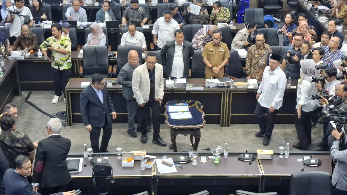 rapat pleno Badan Legislasi (Baleg) DPR di Kompleks Parlemen, Senayan, Jakarta, Senin (21/9/2026). (Dery Ridwansah/ JawaPos.com)