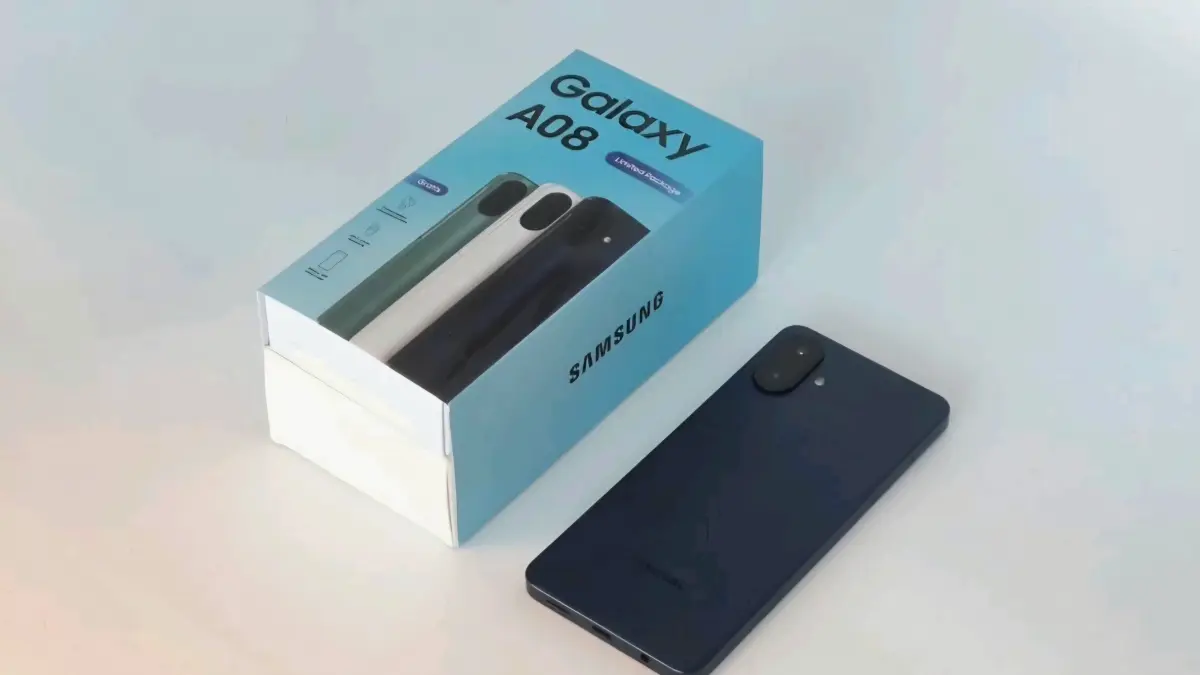 Samsung luncurkan smartphone Galaxy A08. (Rian Alfianto/JawaPos.com). - Image