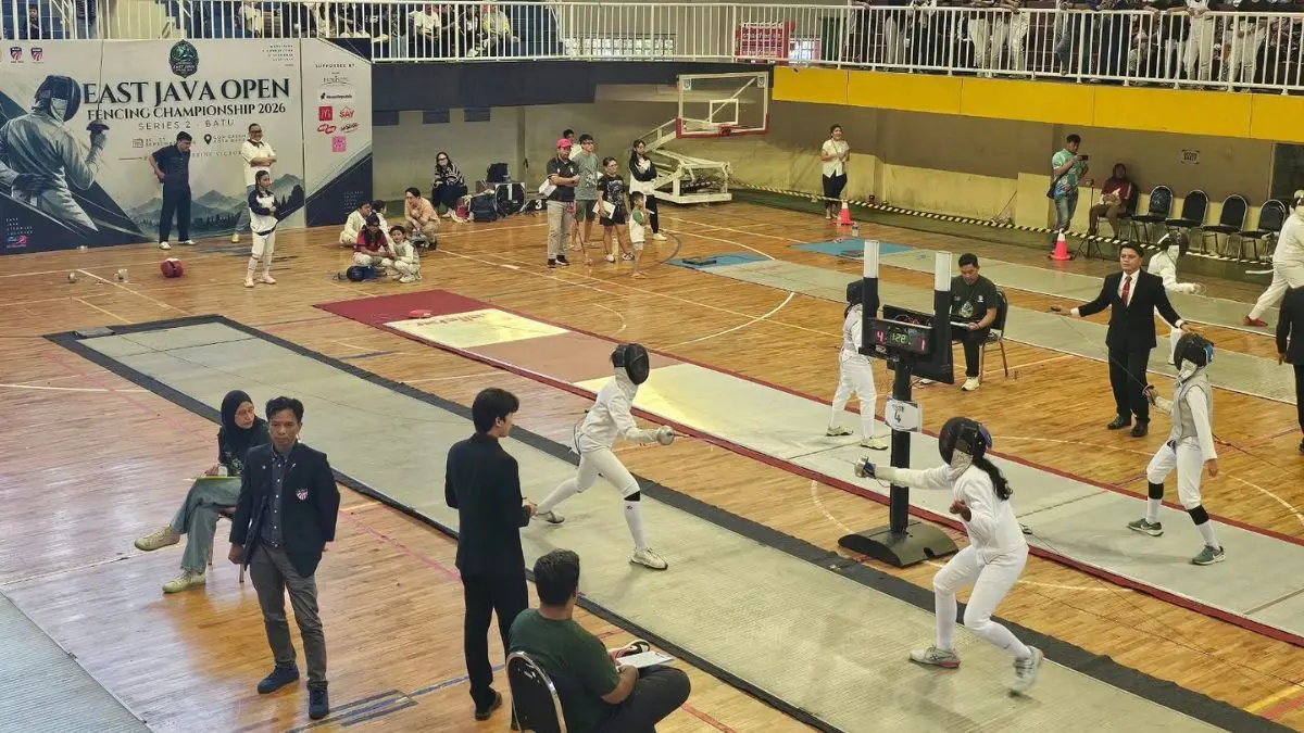 Kejuaraan East Java Open Fencing Championship 2026 Seri ke-2 resmi dihelat di Gedung Olah Raga (GOR) Gajah Mada Kota Batu sepanjang 25 hingga 27 September 2026. (Istimewa). - Image