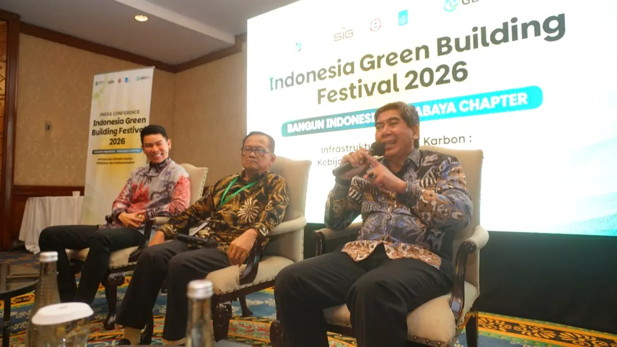 Direktur Utama PT Semen Gresik, Gatot Mardiana dalam pembukaan IGBF 2026 di Auditorium Shangri-La Hotel Surabaya, Selasa (29/9). (Dok Semen Gresik) - Image