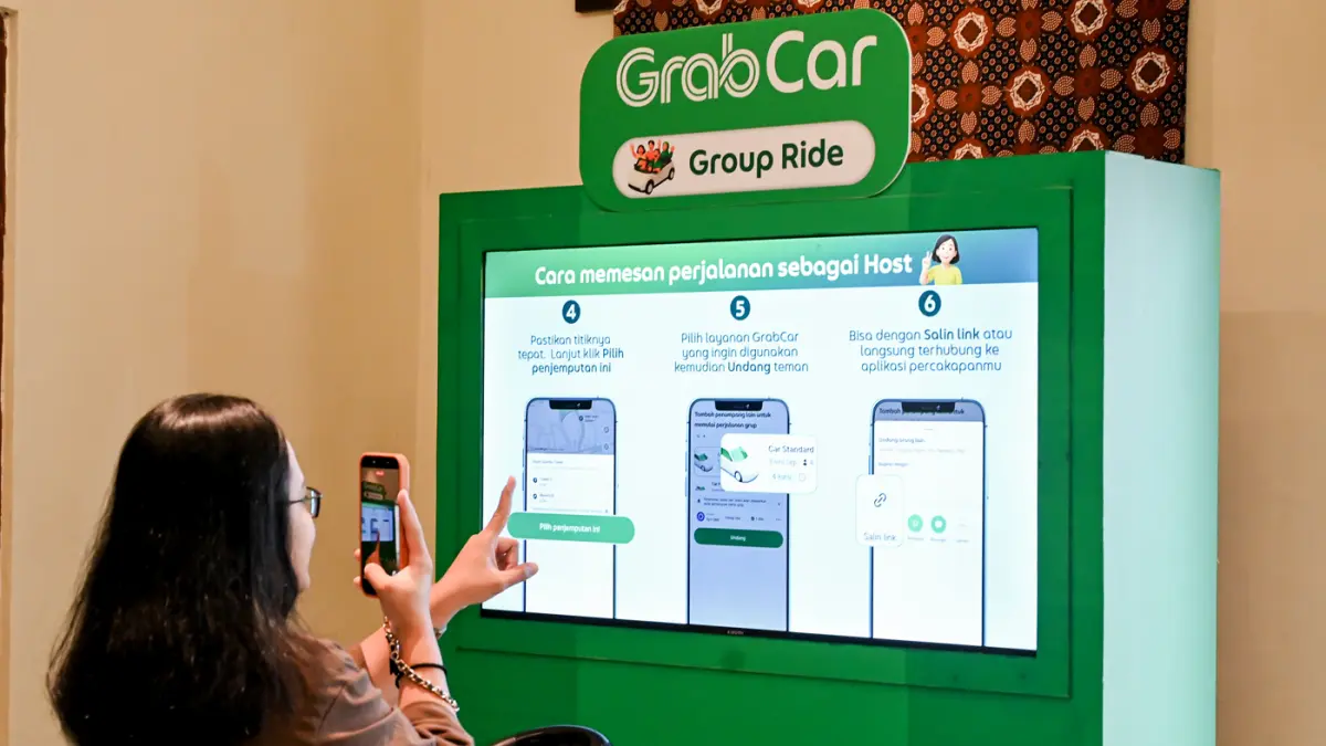 Fitur Group Ride memungkinkan hingga empat pengguna, termasuk host, bepergian bersama dalam satu pemesanan melalui satu tautan praktis