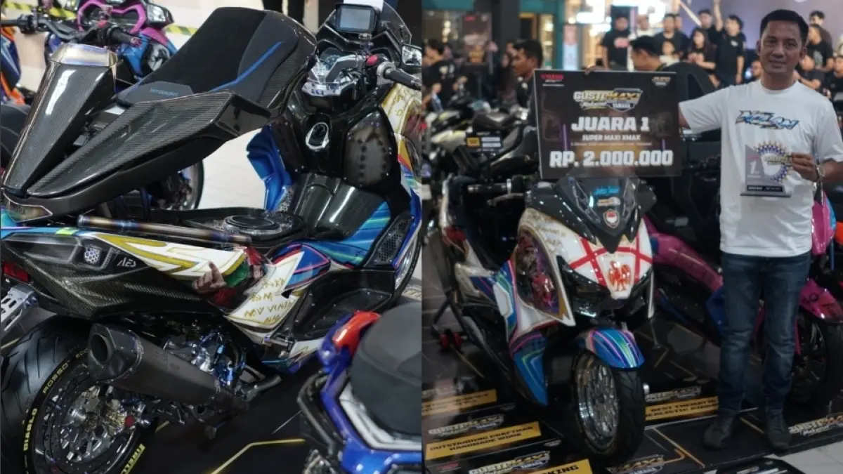 Yamaha XMAX modifikasi milik Haji Usman Verdank raih juara 1. (YIMM) - Image