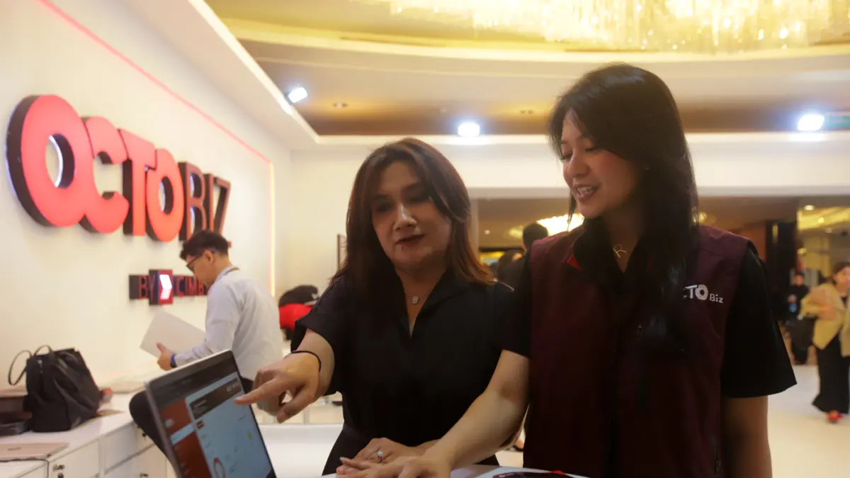 Pengunjung saat memadati booth CIMB Niaga Business Summit 2026.
