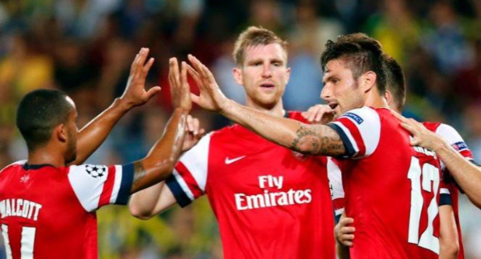Para pemain Arsenal siap memangkan Liga Champions melawan Bayern Muenchen - Image