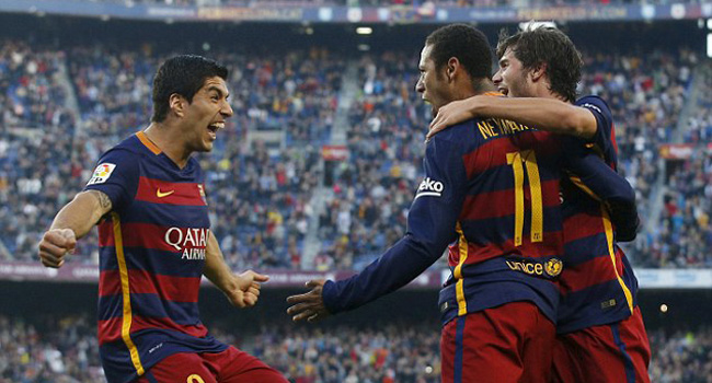 Selebrasi pemain Barcelona yang menggilan Villareal 3-0 - Image