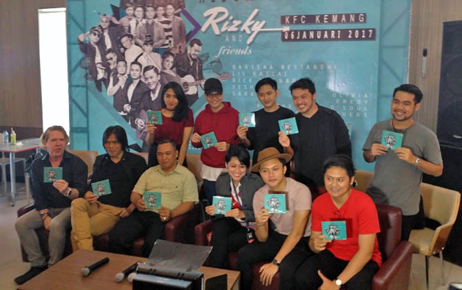 Launching album Rizky and Friends di Kemang, Jakarta Selatan, Jumat (6/1). - Image