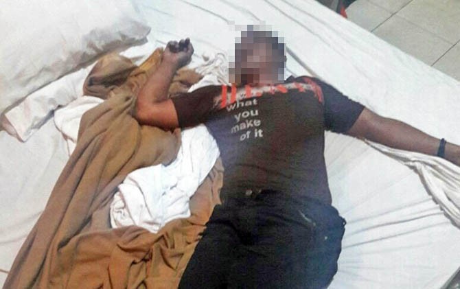 Luki Setiawan terbujur kaku tak bernyawa di kamar 104 Hotel 95 Jalan Imam Bonjol, Pontianak Tenggara, Minggu (26/2) pukul 05.00. - Image
