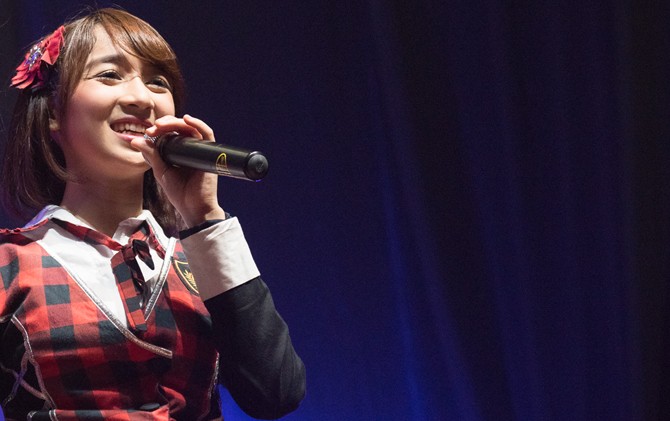 Untuk sementara, Ayana Shahab berada di peringkat pertama dalam pengumuman Senbatsu Sousenkyo Single Ke-17. - Image