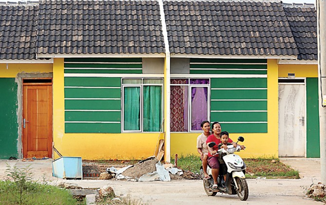 HARGA TERJANGKAU: Salah satu perumahan bersubsidi di Kabupaten Bekasi. - Image