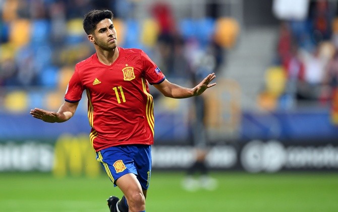 Marco Asensio memilih fokus menyambut duel melawan Portugal ketimbang larut dalam euforia hat-trick. - Image