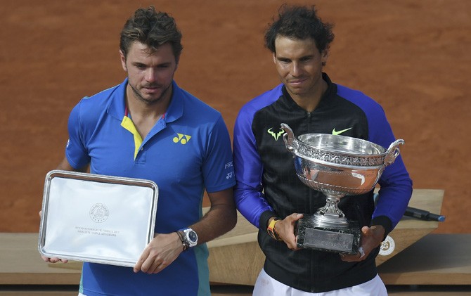 Wawrinka (kiri) akui bahwa Nadal adalah jagoan di tanah liat - Image