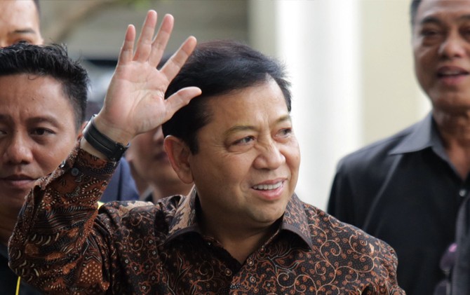 Ketua DPR Setya Novanto saat memenuhi pangilan KPK pada pekan lalu. - Image