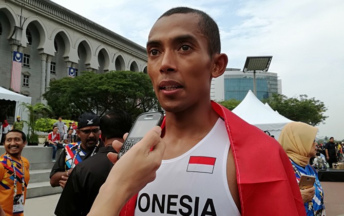 Agus Prayogo sumbang medali perak bagi Indonesia dari nomor lari maraton - Image