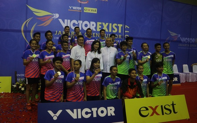 Pebulu tangkis Indonesia berjaya di ajang Victor Exist Jakarta Open (VEJO) Junior Internasional Championships 2017 - Image