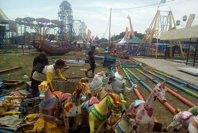 Persiapan PMPS 2017 di Alun-alun Utara, Yogyakarta. - Image